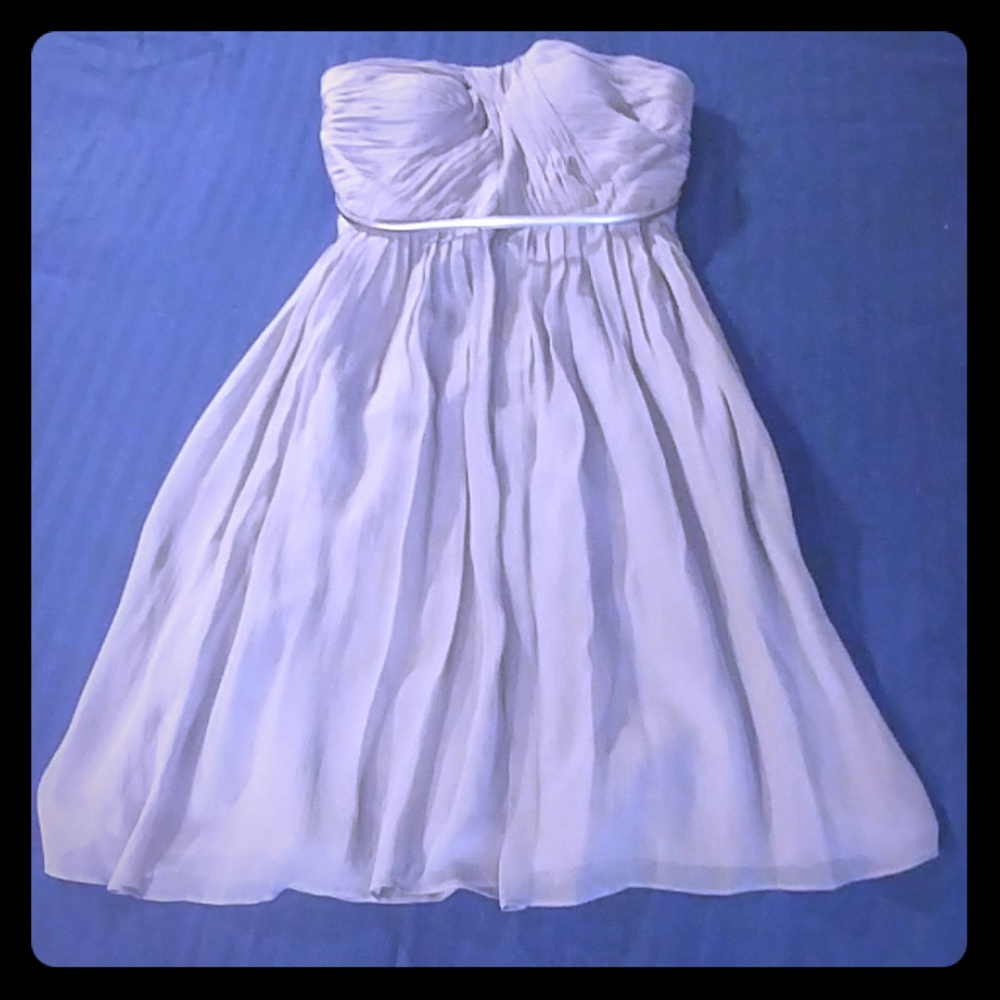 Donna Morgan Lavender Strapless Sweetheart Dress